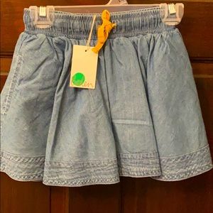 Denim flare skirt, Mini Boden 3-4y